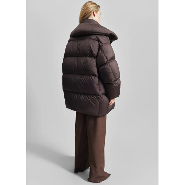The Frankie Shop Ortler Puffer Jacket – Brown, view 7