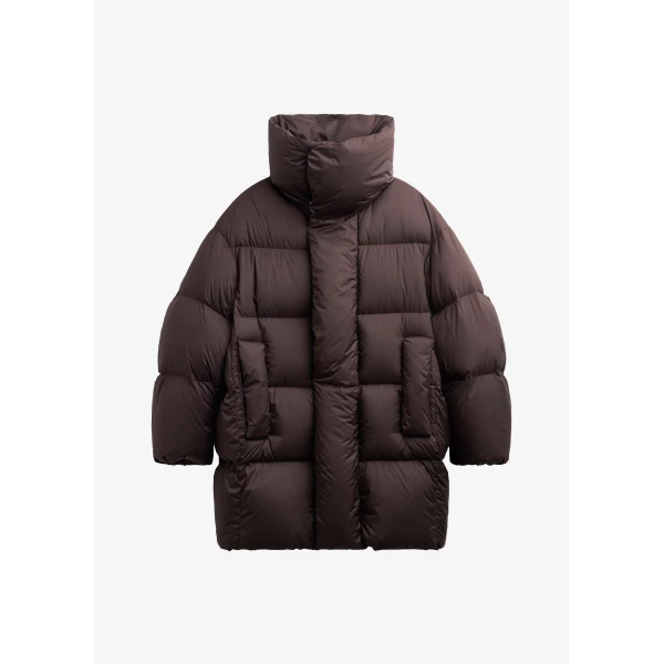 The Frankie Shop Ortler Puffer Jacket – Brown, view 8