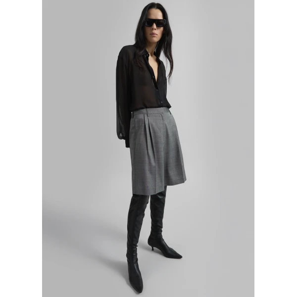 The Frankie Shop Peri Georgette Shirt – Black, view 6
