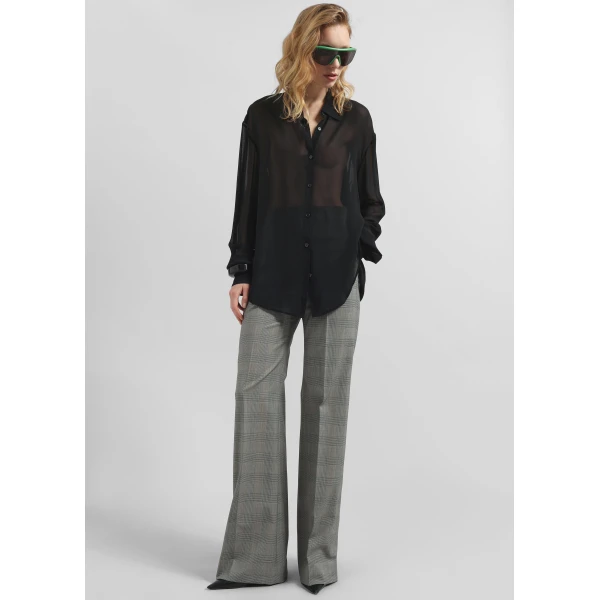 The Frankie Shop Peri Georgette Shirt – Black, view 8