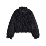 The Frankie Shop Rivee Faux Fur Pullover - Black - Oversized Minimalist Tops in Black - Shop at Coveti