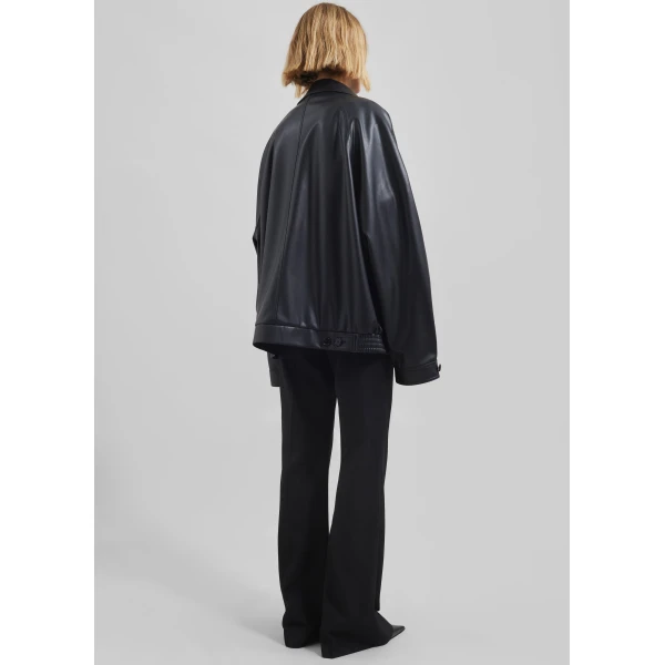 The Frankie Shop Roisin Faux Leather Jacket – Black, view 8