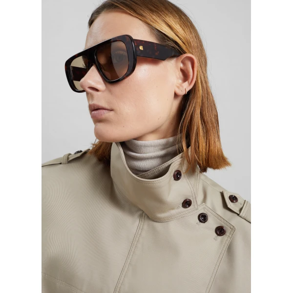 The Frankie Shop Schagen Short Trench – Beige, view 4