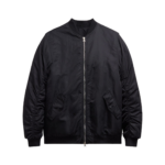 The Frankie Shop Stellan Faux Shearling Oversized Bomber Jacket - Black - Oversized Minimalist Jackets in Black - Shop at Coveti