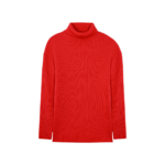 The Frankie Shop Thelma Ribbed Sweater Dress - Red - Oversized Minimalist Knitwear in Red - Shop at Coveti