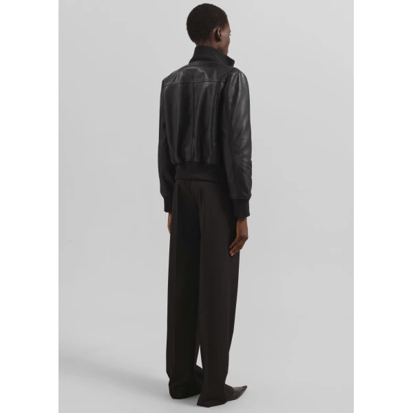 The Frankie Shop Tobias Leather Jacket – Black, view 6