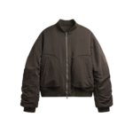 The Frankie Shop Valdres Padded Bomber Jacket - Brown - Oversized Minimalist Jackets in Brown - Shop at Coveti