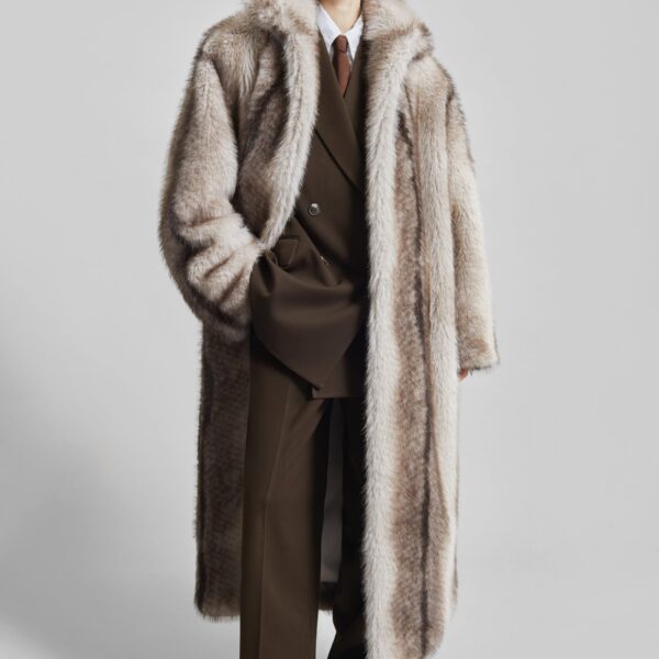 The Frankie Shop Vester Double-Breasted Blazer - Brown - Oversized Minimalist Jackets in Brown - Shop at Coveti