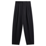 The Frankie Shop Vester Pleated Trousers - Black - Oversized Minimalist Pants in Black - Shop at Coveti
