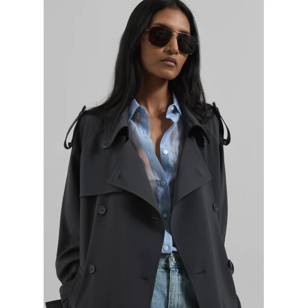 The Frankie Shop Veyron Trench Coat – Storm Grey, view 3