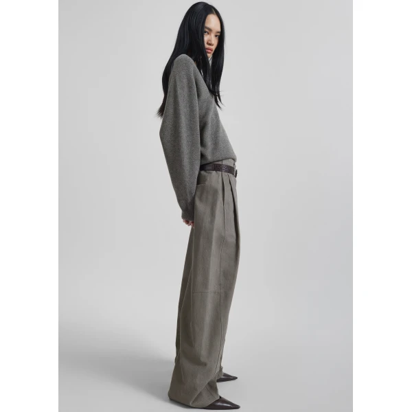 The Frankie Shop Vora Barrel-Leg Pants – Grey, view 5