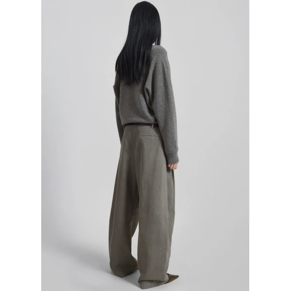 The Frankie Shop Vora Barrel-Leg Pants – Grey, view 8