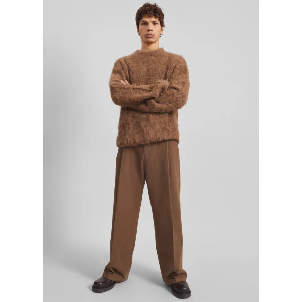 The Frankie Shop Willy Alpaca Knit Sweater – Dark Taupe, view 7
