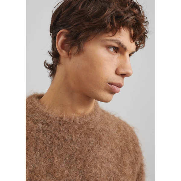 The Frankie Shop Willy Alpaca Knit Sweater – Dark Taupe, view 8