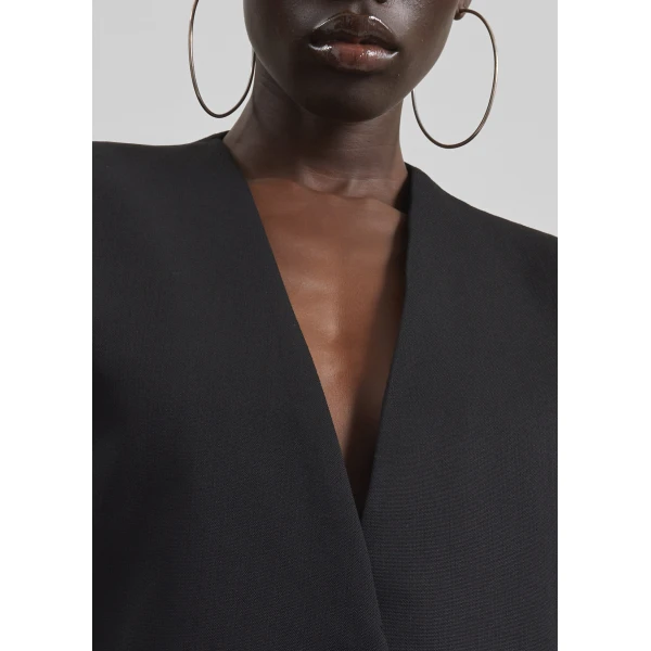 The Frankie Shop Winsen Collarless Blazer – Black, view 7