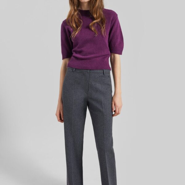 The Frankie Shop Zoersel Knit Top - Purple - Oversized Minimalist Knitwear in Purple - Shop at Coveti