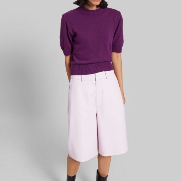 The Frankie Shop Zoersel Knit Top - Purple - Oversized Minimalist Knitwear in Purple - Shop at Coveti