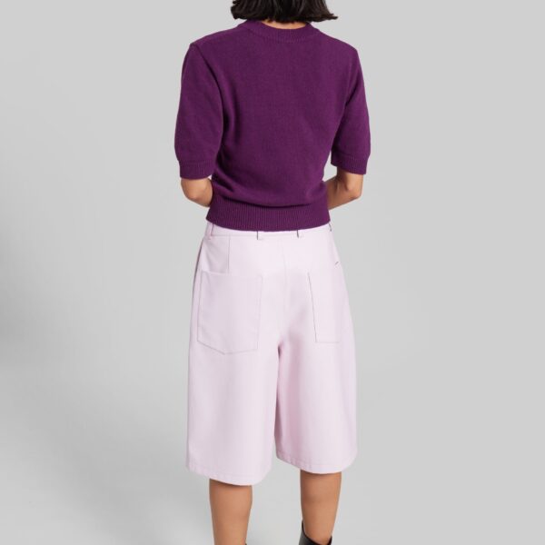 The Frankie Shop Zoersel Knit Top - Purple - Oversized Minimalist Knitwear in Purple - Shop at Coveti