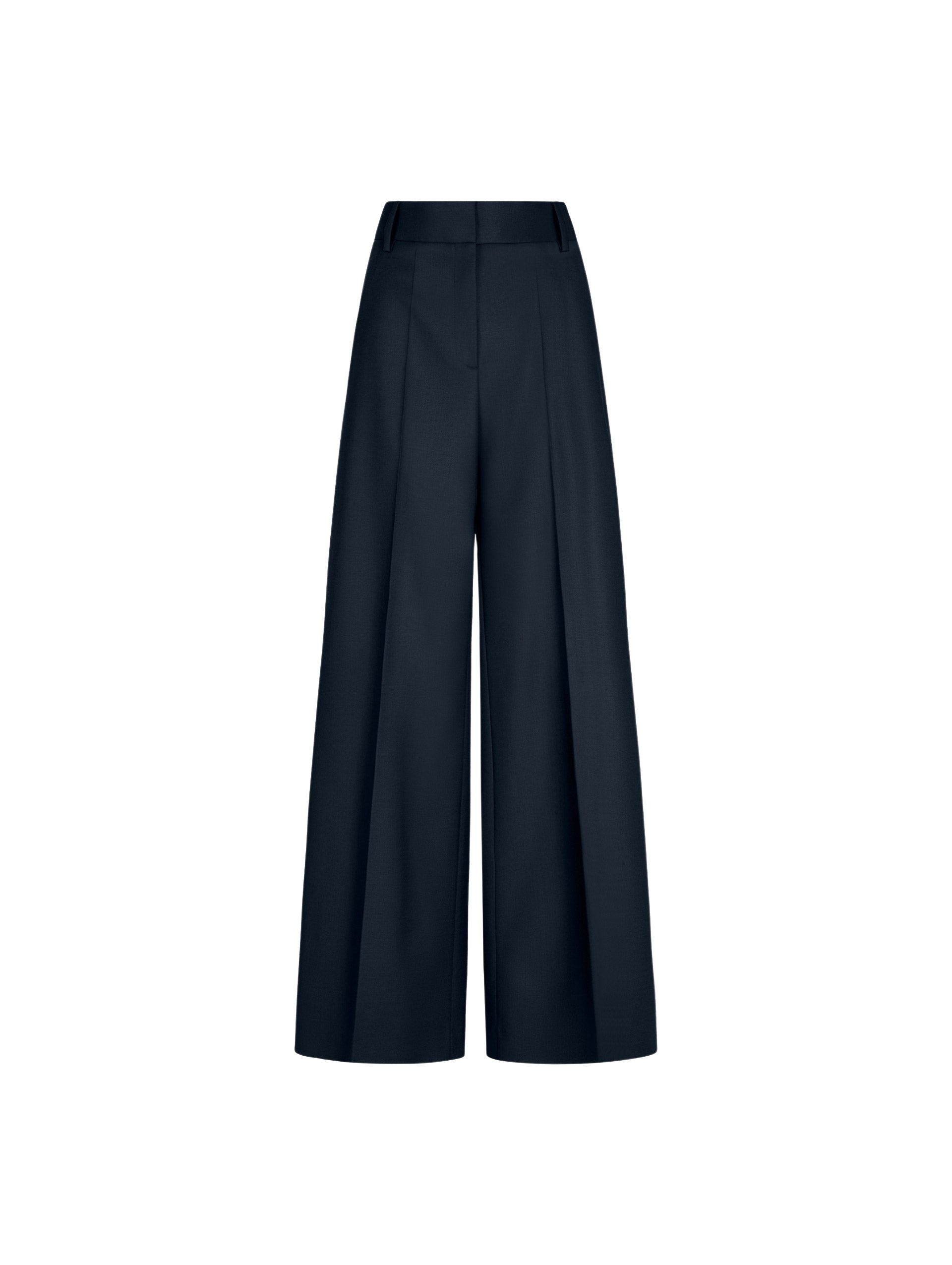 Oscar de la Renta Wide-Leg Wool-Blend Pant