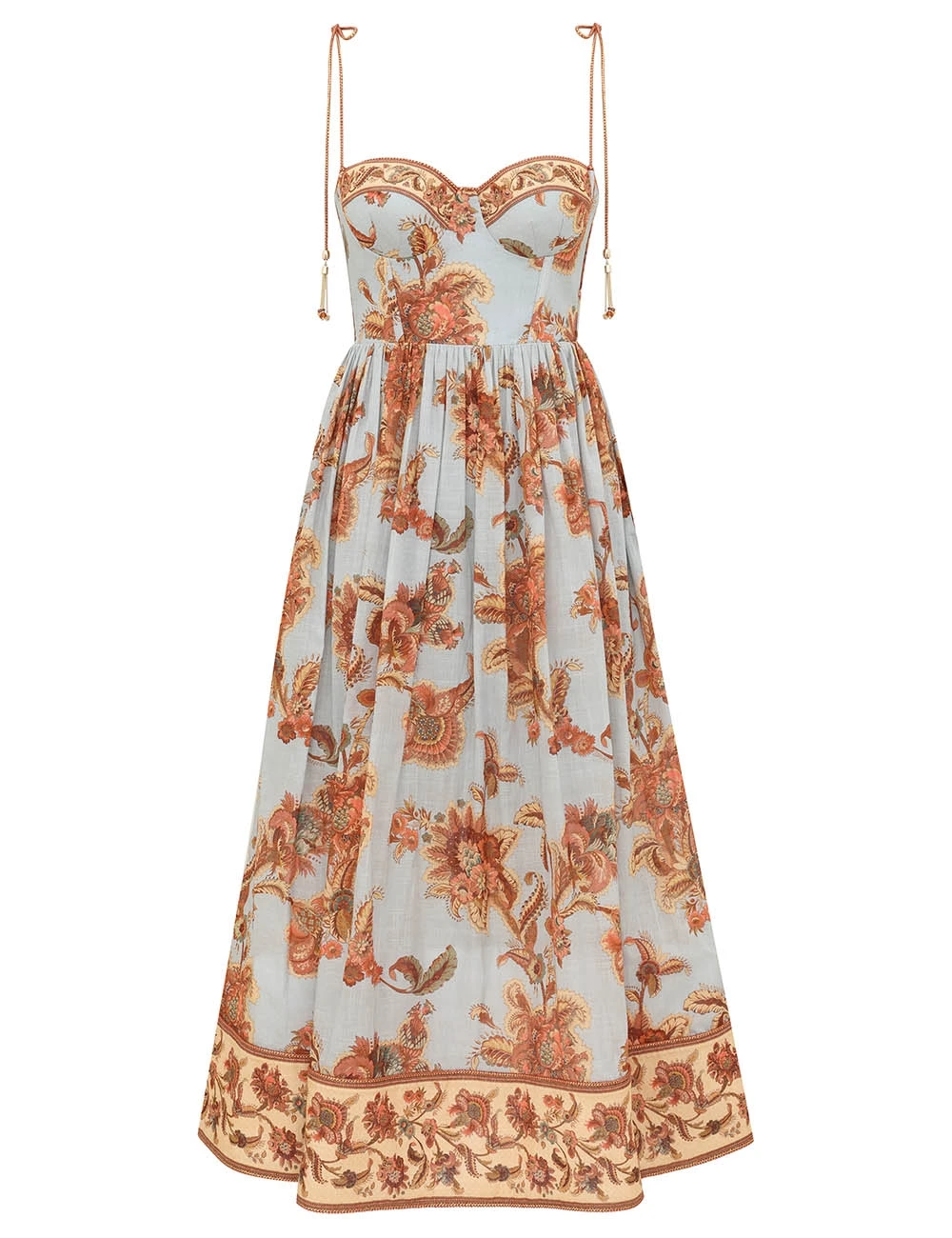 Zimmermann Aster Corset Midi Dress | Ready to Wear Collection Coveti Elevate your elegance in this Zimmermann Dresses available now at Coveti