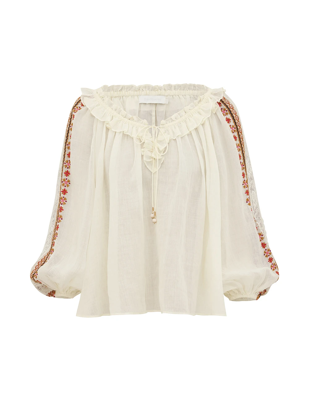 Zimmermann Aster Embroidered Blouse | Ready to Wear Collection Coveti Elevate your elegance in this Zimmermann Tops available now at Coveti