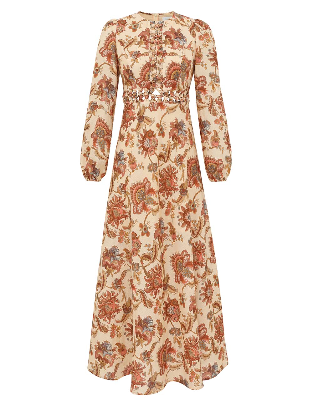 Zimmermann Aster Long Sleeve Midi Dress