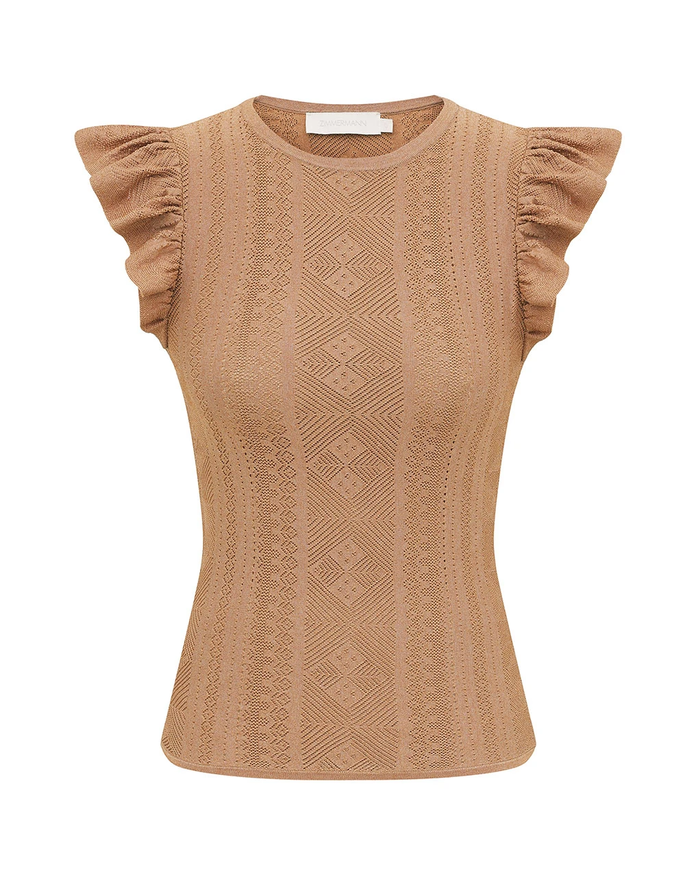 Zimmermann Aster Metallic Pointelle Tank | Ready to Wear Collection Coveti Elevate your elegance in this Zimmermann Tops available now at Coveti