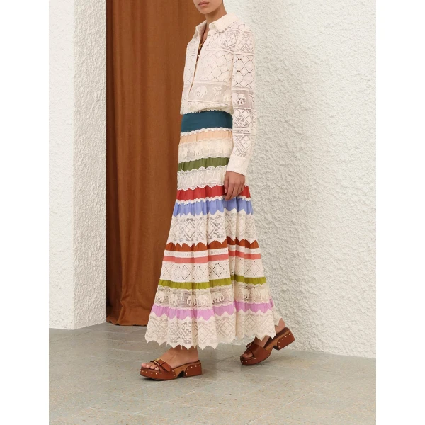Elevate your elegance in this Zimmermann Skirts available now at Coveti