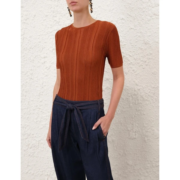 Elevate your elegance in this Zimmermann Tops available now at Coveti