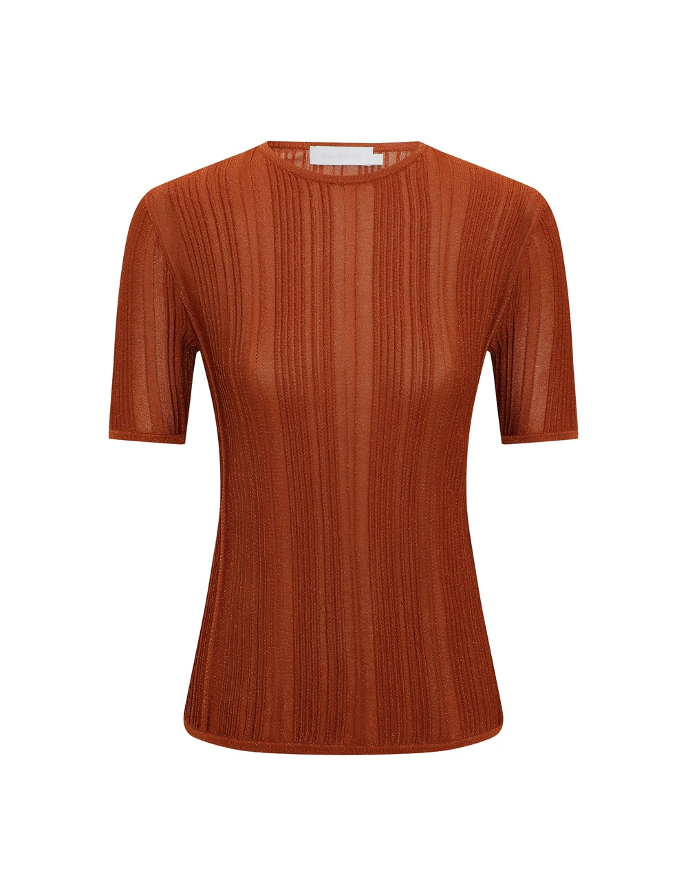 Zimmermann Indra Metallic Tee | Ready to Wear Collection Coveti Elevate your elegance in this Zimmermann Tops available now at Coveti