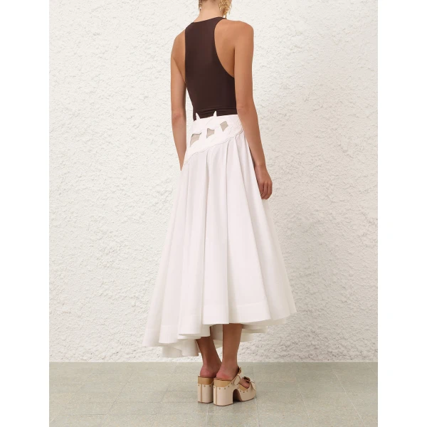 Elevate your elegance in this Zimmermann Skirts available now at Coveti