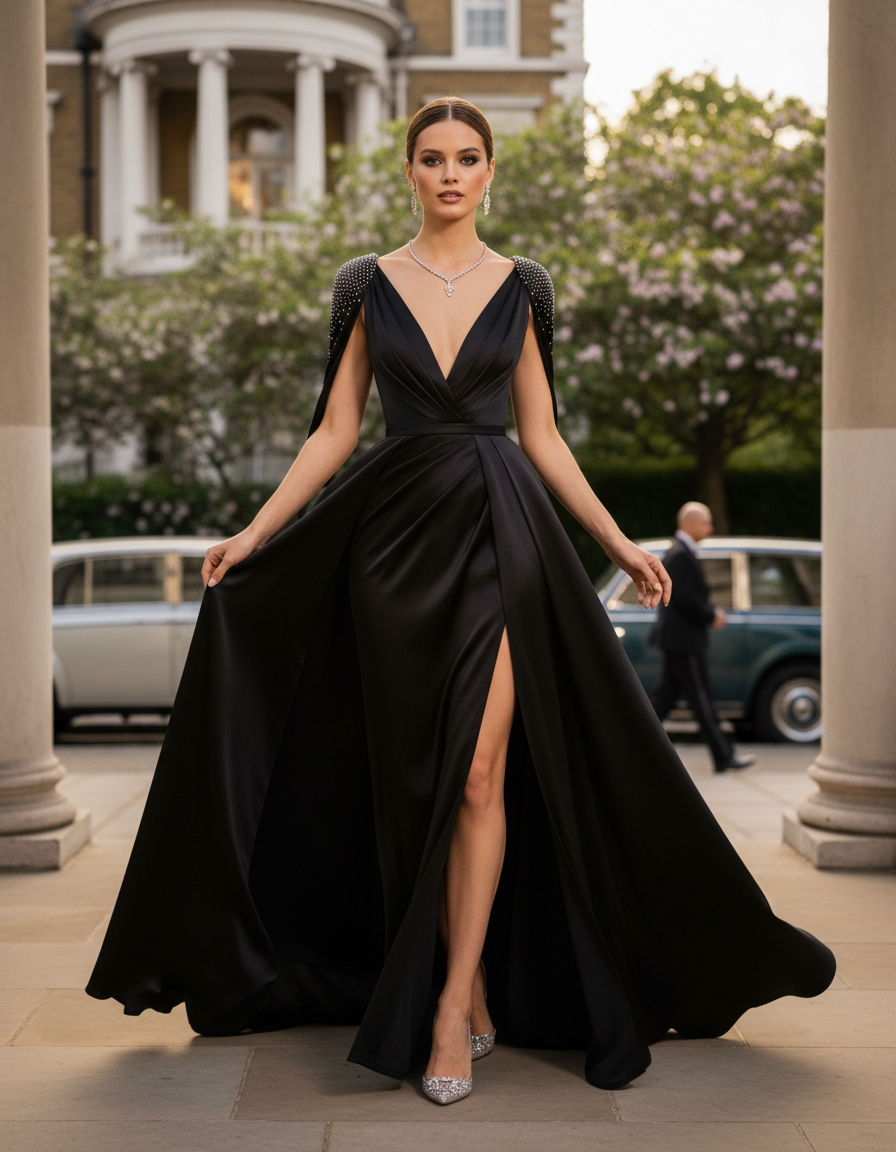 Gemma Deeks Style Guide: Black tie gala gown in London Summer 2026