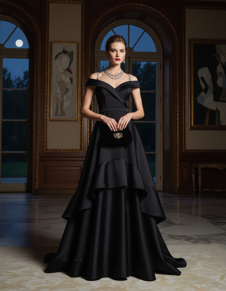 Gemma Deeks Style Guide: black tie wedding guest dress