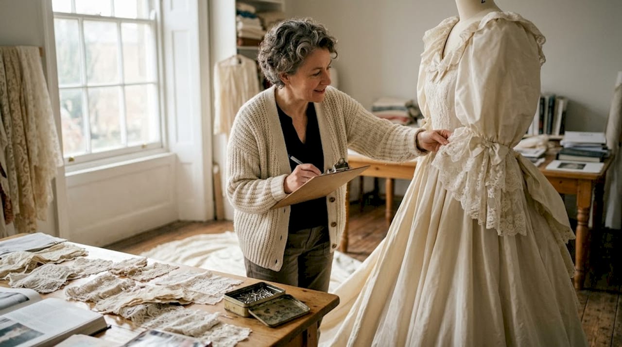 Historiador de moda analisa réplica do vestido de noiva da princesa Diana