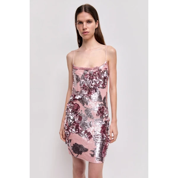 Aje Halo Mini Sequin Dress, view 3