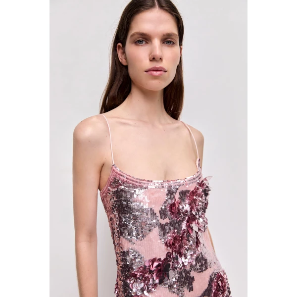 Aje Halo Mini Sequin Dress, view 4
