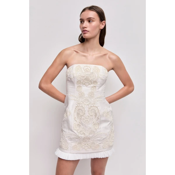 Aje Perilla Embroidered Mini Dress, view 3