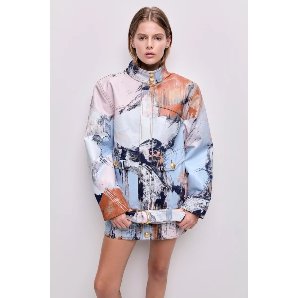 Aje Lettera Denim Jacket, view 3