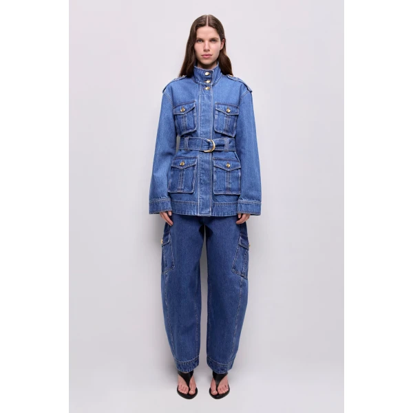 Aje Loxley Denim Trench Jacket, view 2