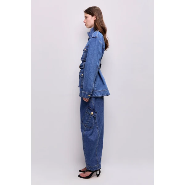 Aje Loxley Denim Trench Jacket, view 5