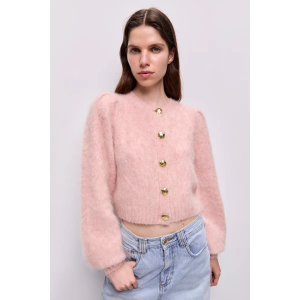 Aje Renee Fluffy Cardigan, view 3