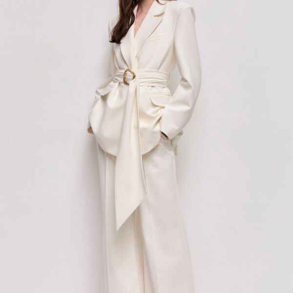 Aje clothing Aus Pants – structured silhouette with raw femininity from Coveti
