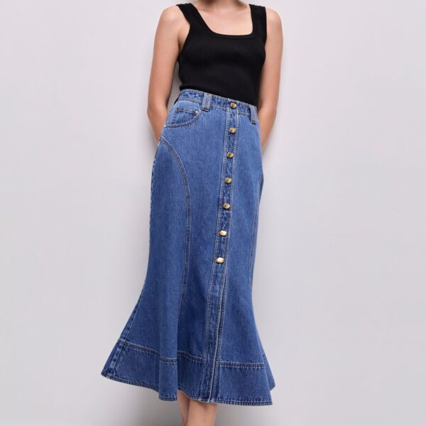 Loxley Denim Midi Skirt