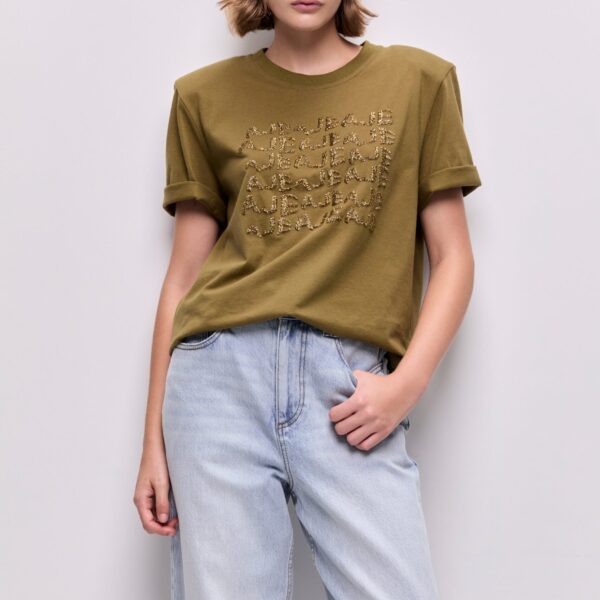 Alive Embellished Logo Tee