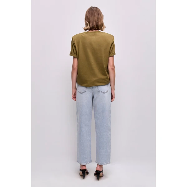 Aje Alive Embellished Logo Tee Top, view 5