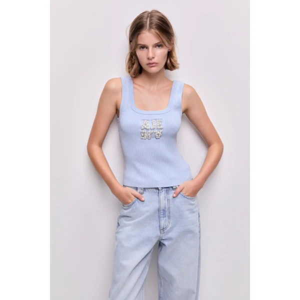 Aje Andie Pearl Logo Tank Top, view 3