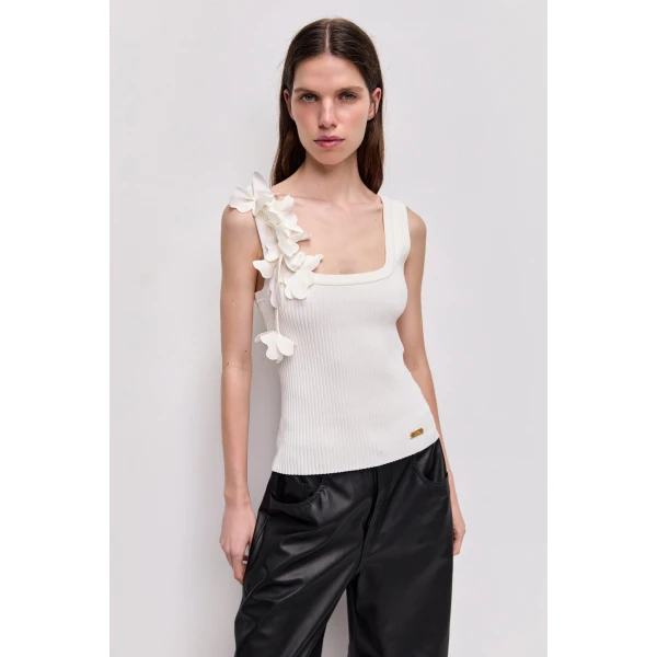 Aje Camille Flower Tank Top, view 3