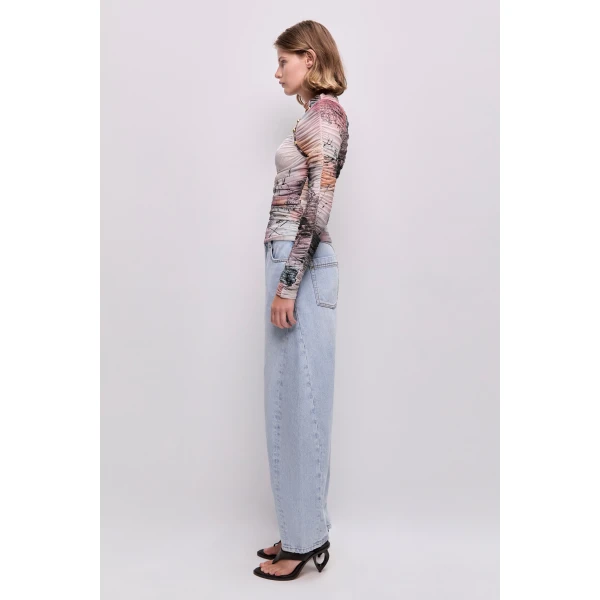Aje Carline Gathered Mesh Top, view 5
