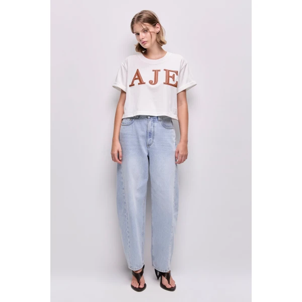 Aje Danila Logo Cropped Tee Top, view 2