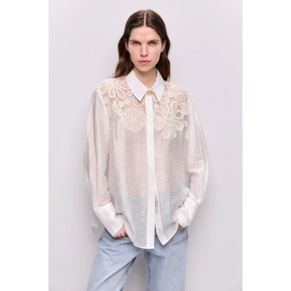 Aje Gia Embroidered Shirt, view 3